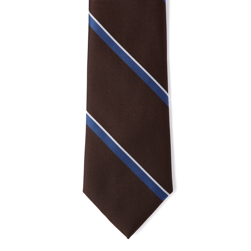 Tie in pure silk with stripes