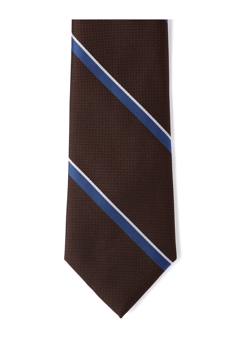 Tie in pure silk with stripes