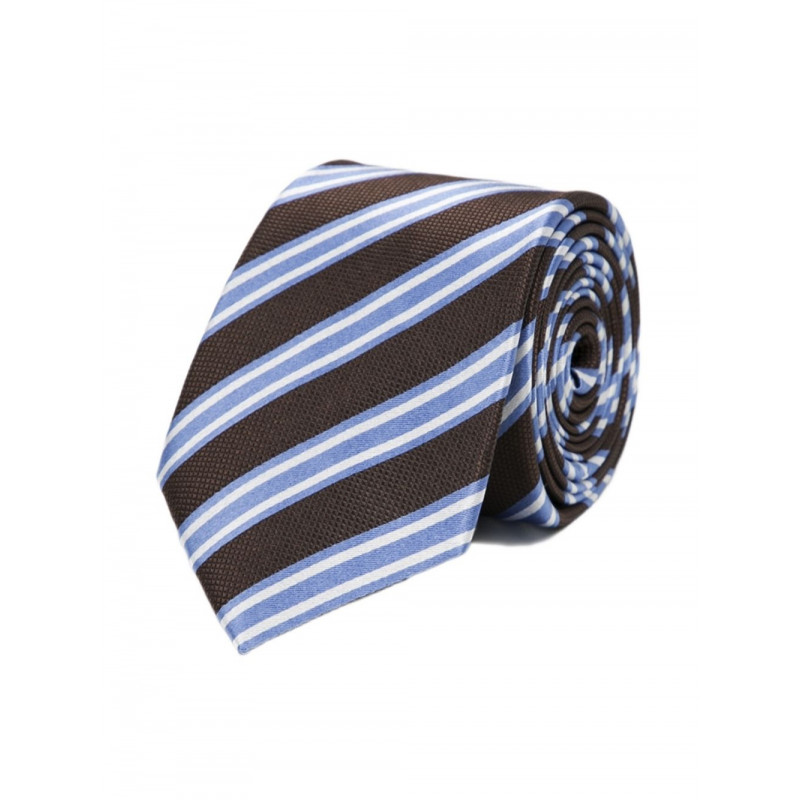 Tie in pure silk with stripes