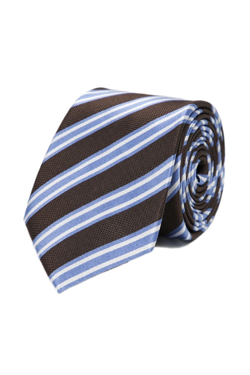 Tie in pure silk with stripes