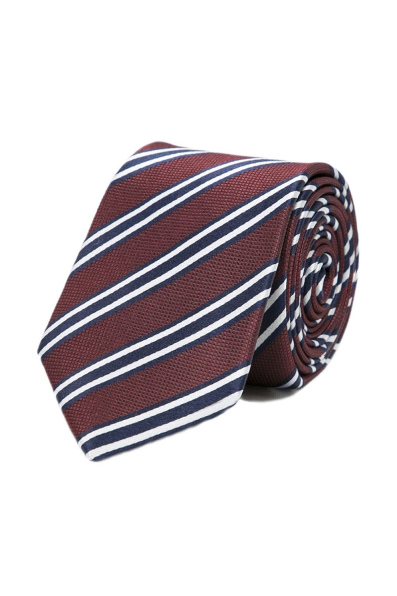 Tie in pure silk with stripes