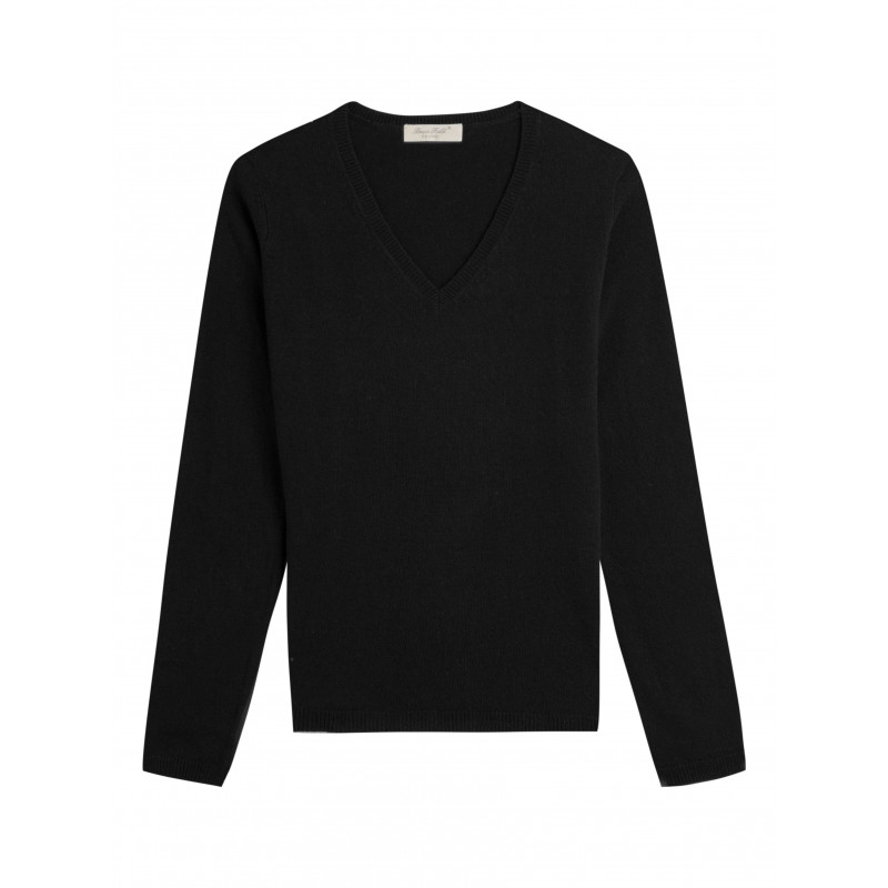 Sweater women V-neck in wool and cashmere 