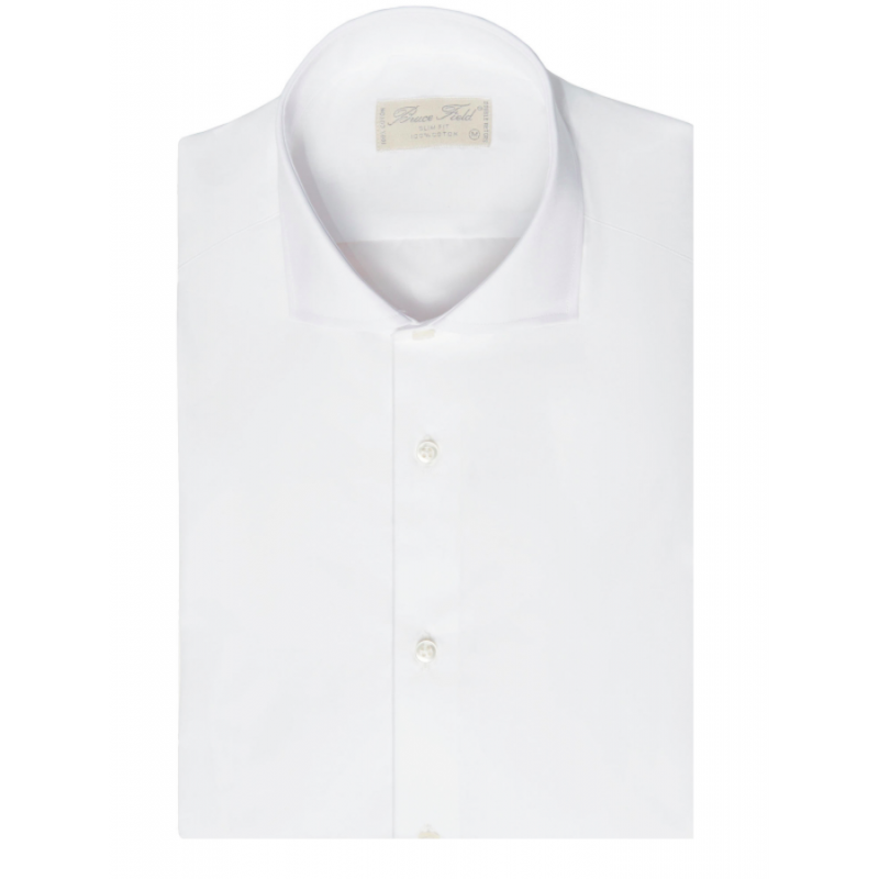 Chemise cintrée classique pur coton col italien 