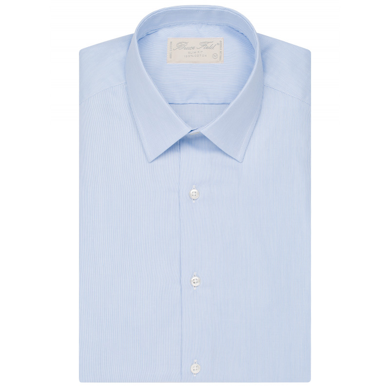 Chemise Homme cintrée à fine rayures 