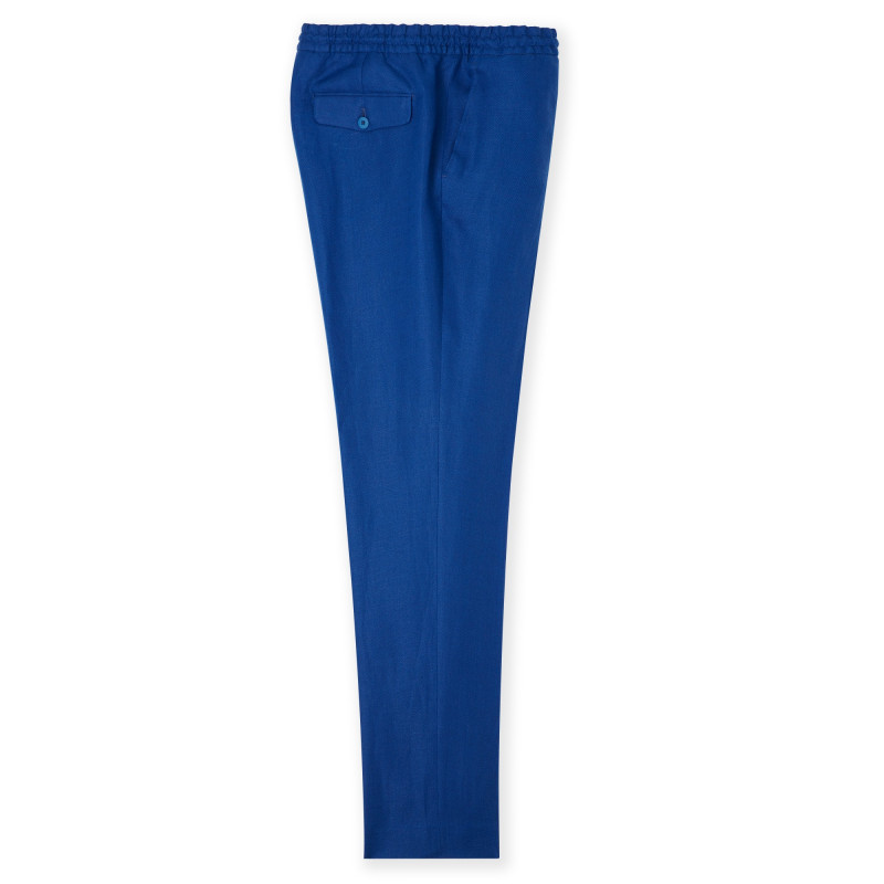 Trousers in pure wool 110's with drawstring