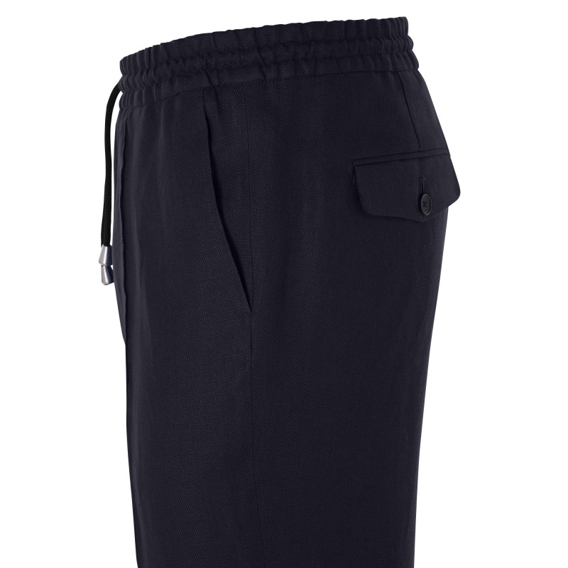 Trousers in pure wool 110's with drawstring