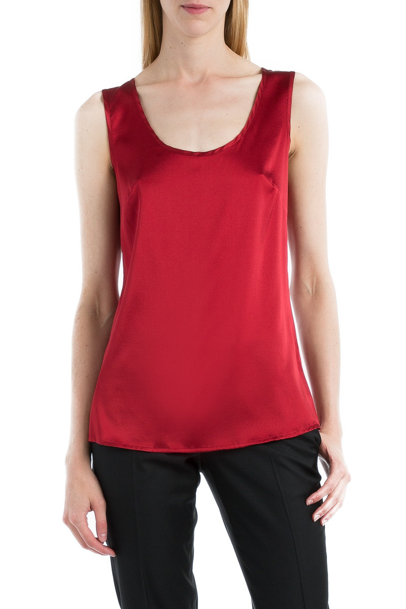 Blouse cinched in pure silk