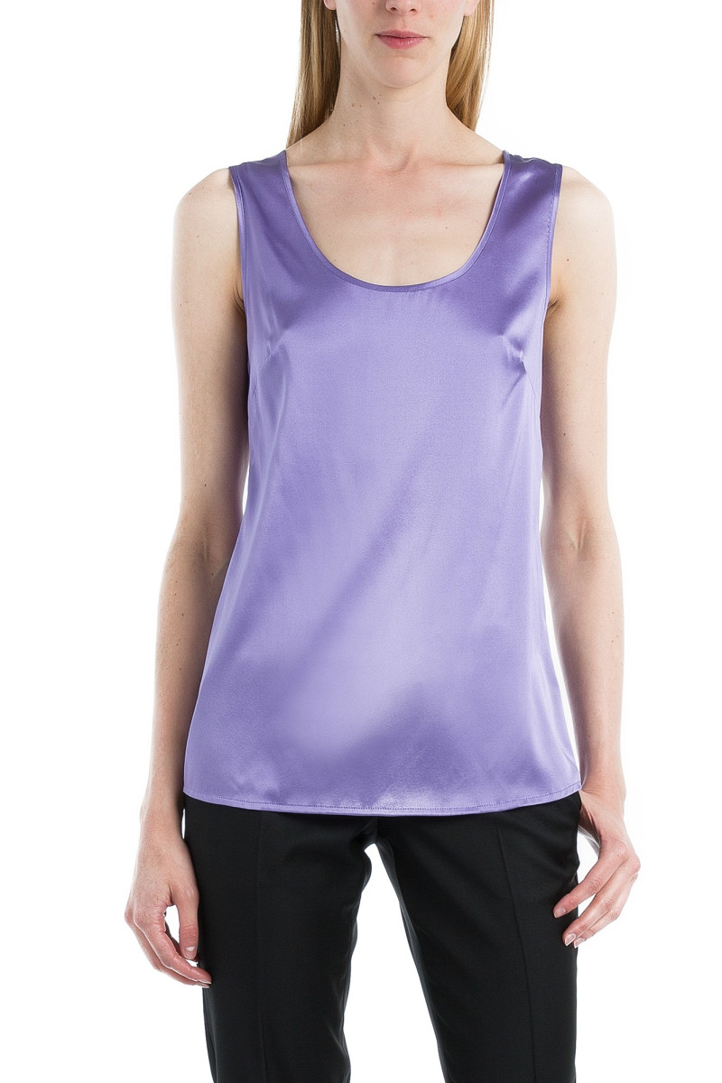 Blouse cinched in pure silk