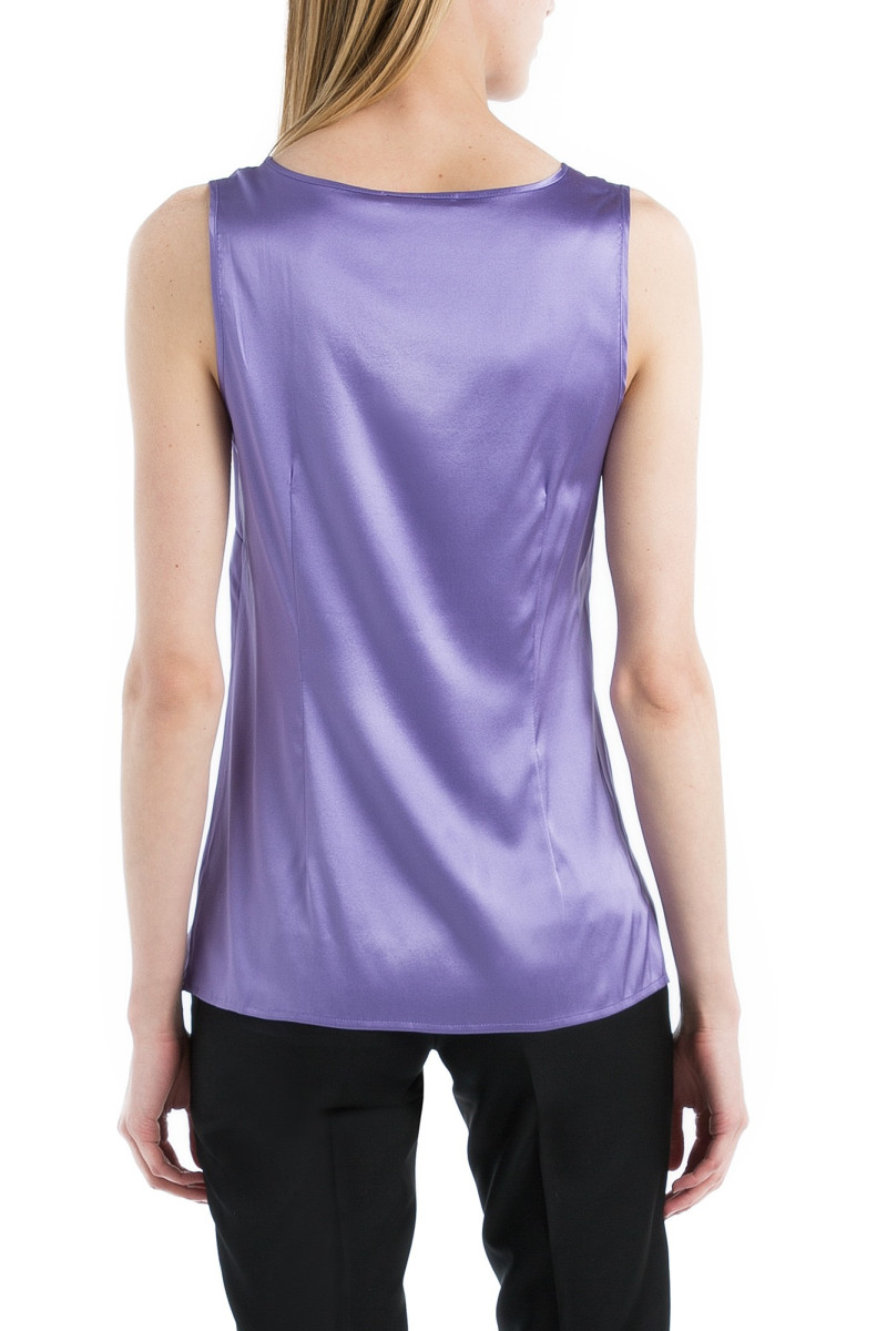 Blouse cinched in pure silk