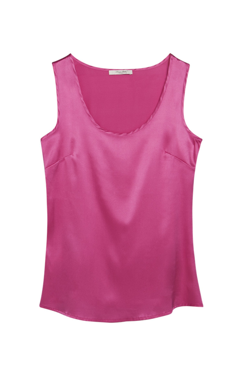 Blouse cinched in pure silk