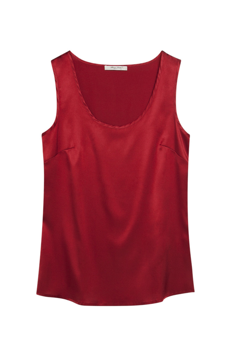 Blouse cinched in pure silk