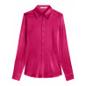 Chemisier Femme En Pure Soie - Taille S-M Vintage Bicolore à Manches Réglables