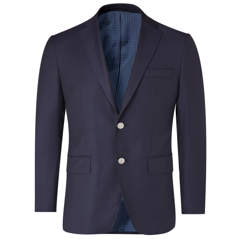 Blazer grande taille ajusté pure laine boutons argentés