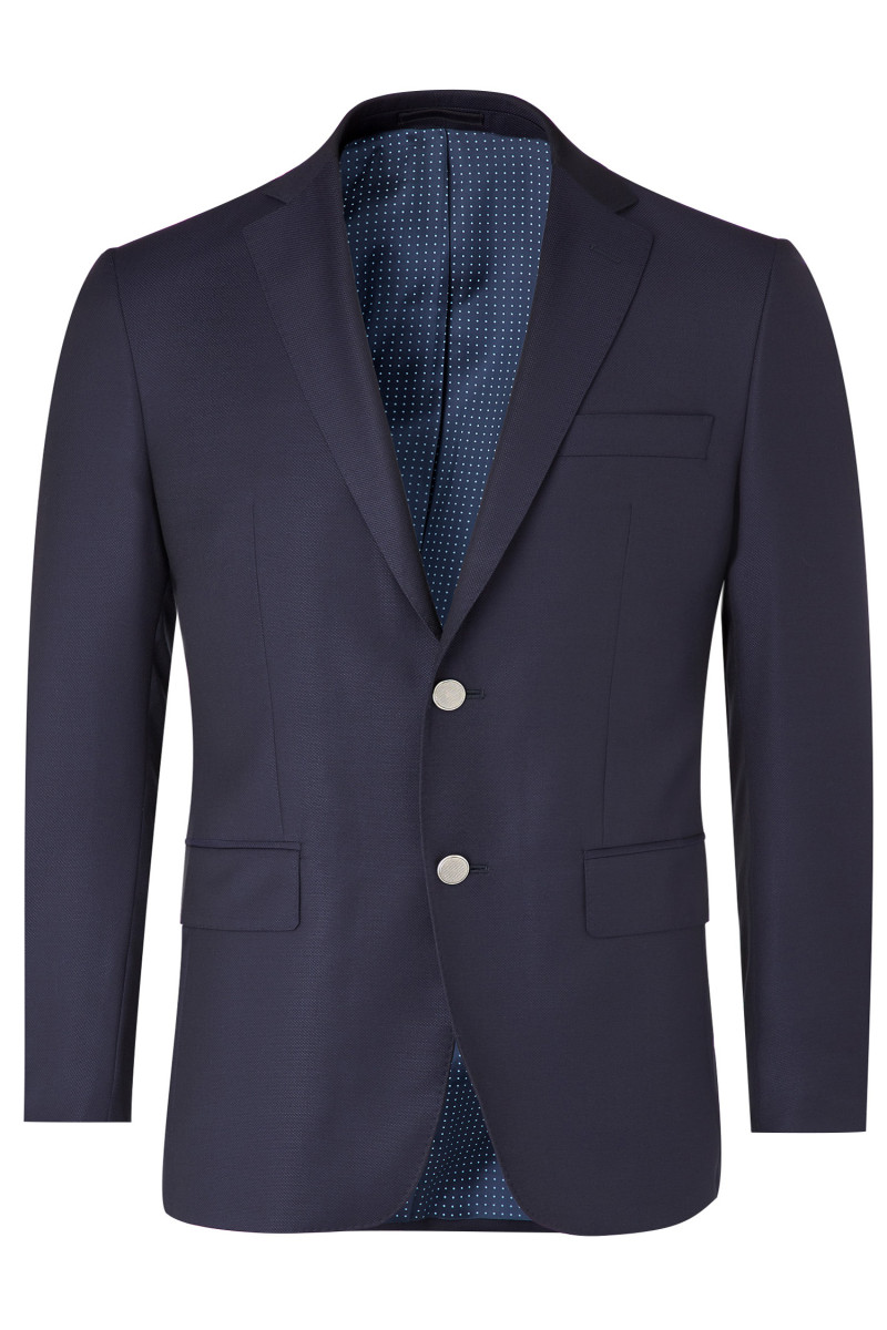 Blazer grande taille ajusté pure laine boutons argentés