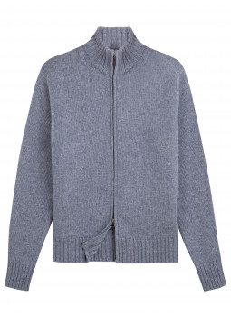 Cashmere and Wool Zipped Cardigan