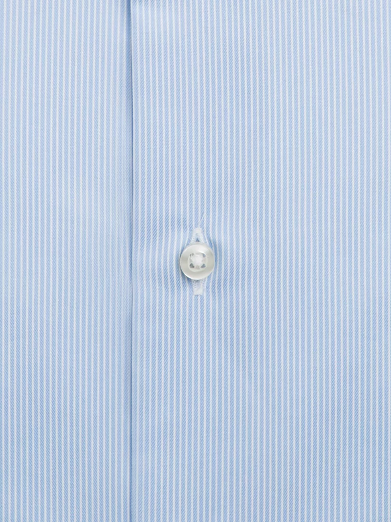 Chemise coupe classique pur coton à fines rayures