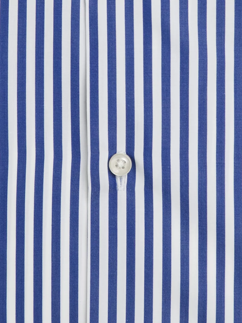 Shirt straight cut pure cotton striped