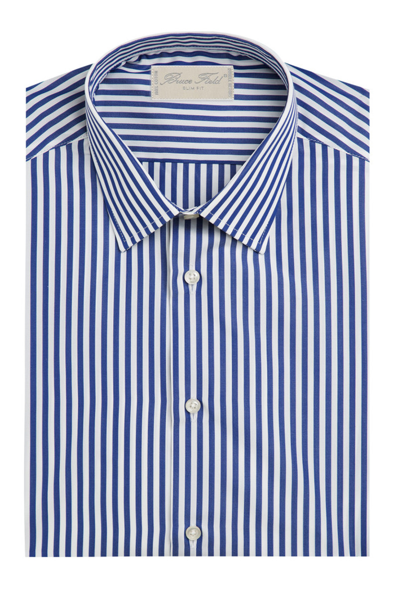 Chemise cintrée pur coton à rayures