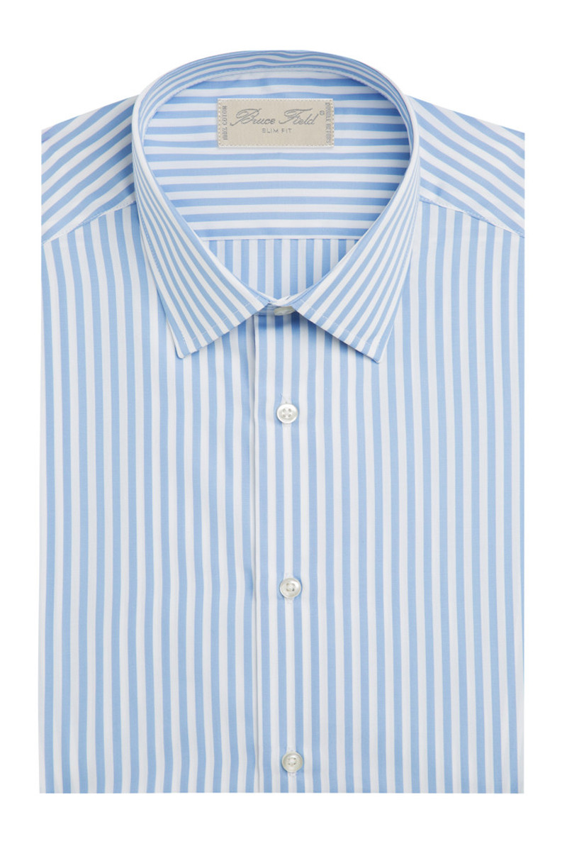 Chemise cintrée pur coton à rayures