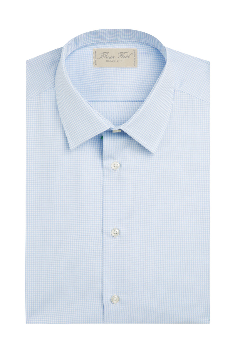 Straight shirt with small tiles