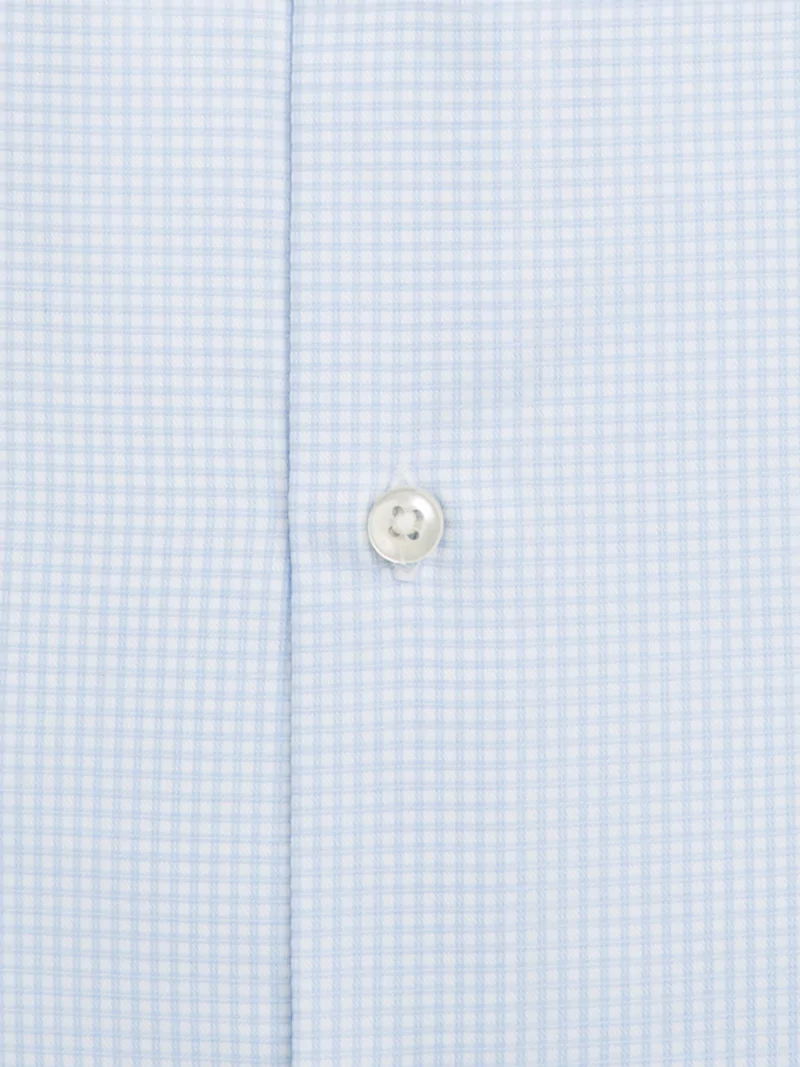 Chemise coupe classique pur coton à petit carreaux