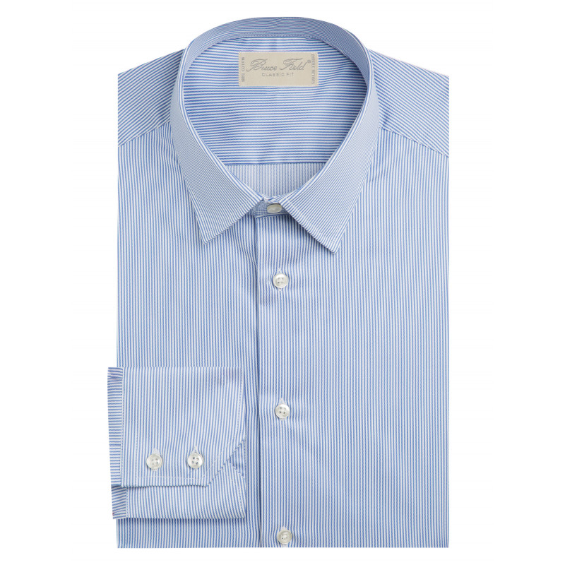 Classic shirt sky thin blue stripes