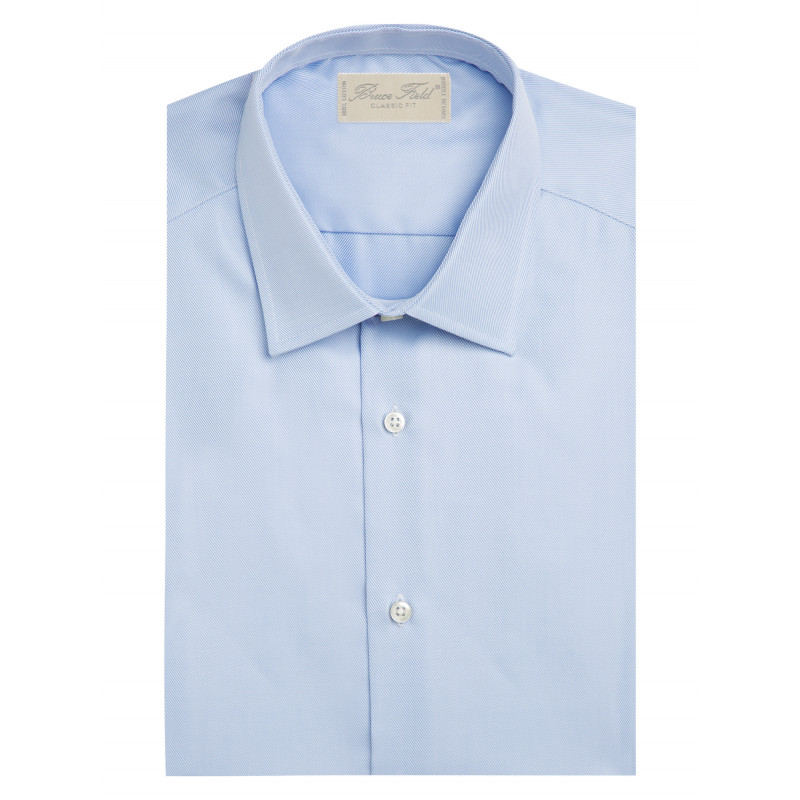 Shirt straight cut pure cotton striped