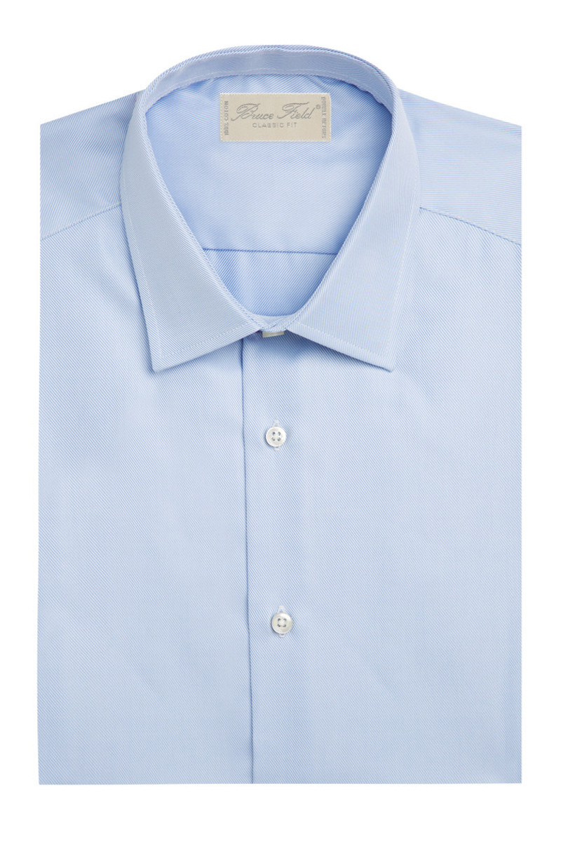 Chemise coupe classique en twill pur coton