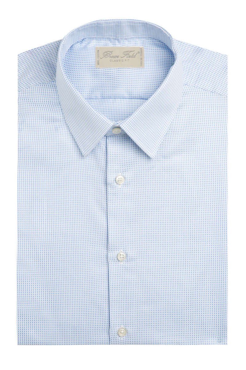 Chemise coupe classique pur coton à carreaux