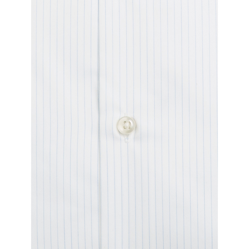 Classic shirt in fine stripe sky pure cotton