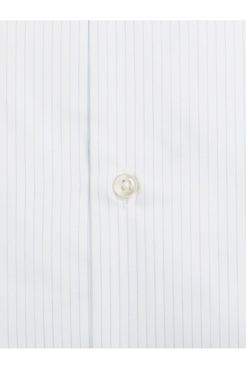 Classic shirt in fine stripe sky pure cotton