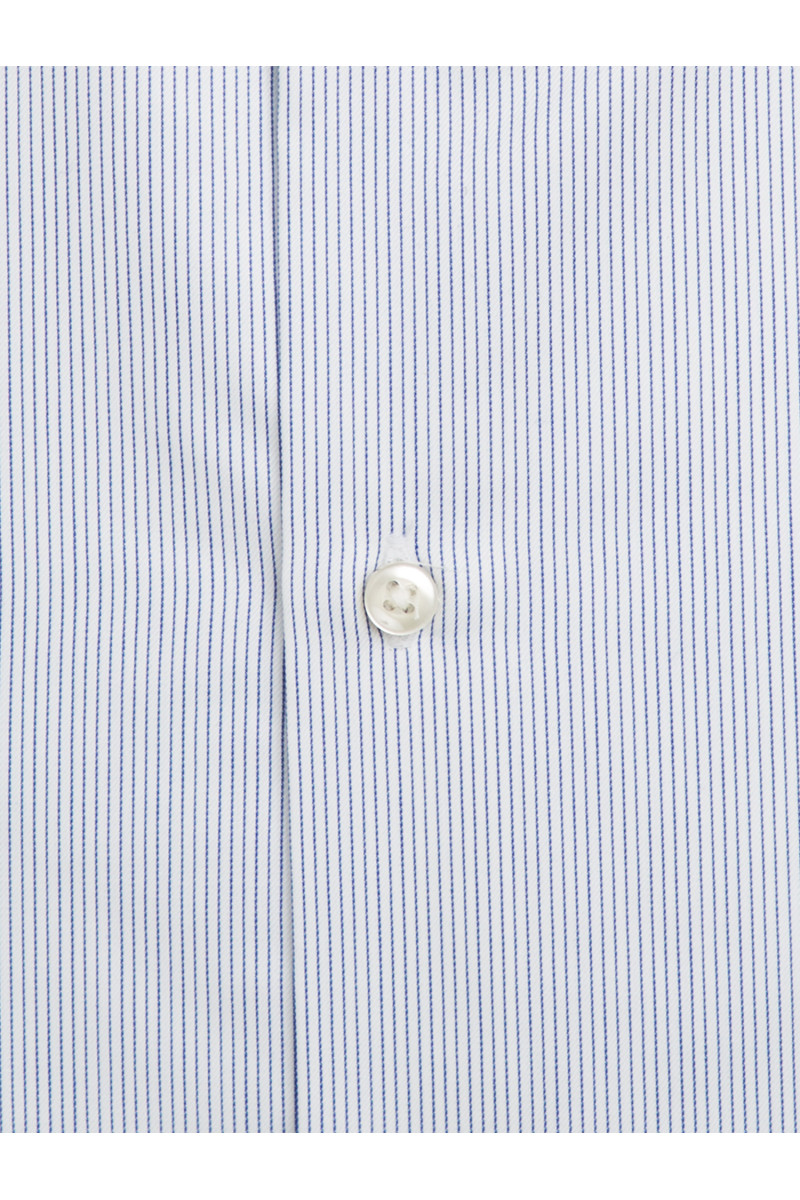 Chemise coupe classique pur coton finement rayée