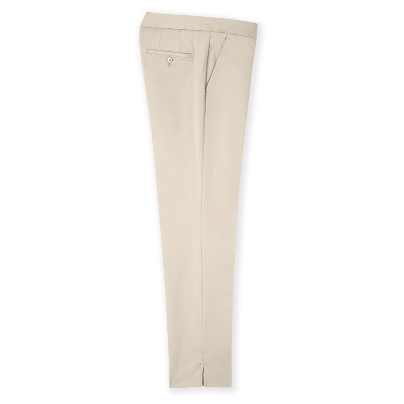 Pantalon cigarette en coton légèrement stretch 