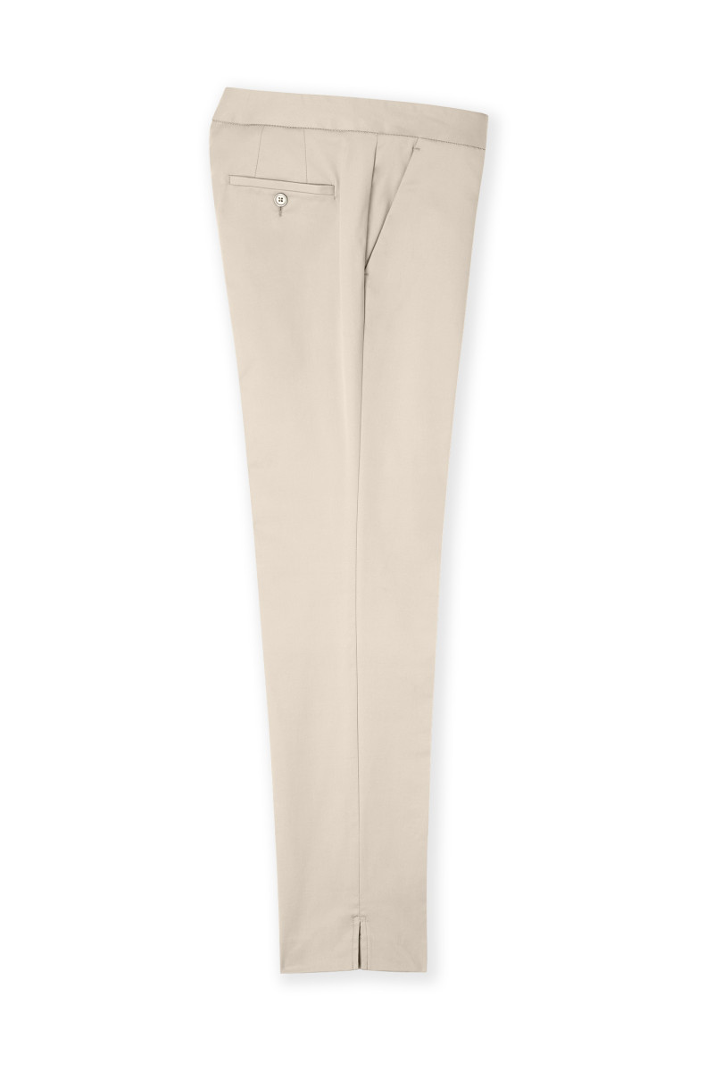 Pantalon cigarette en coton légèrement stretch
