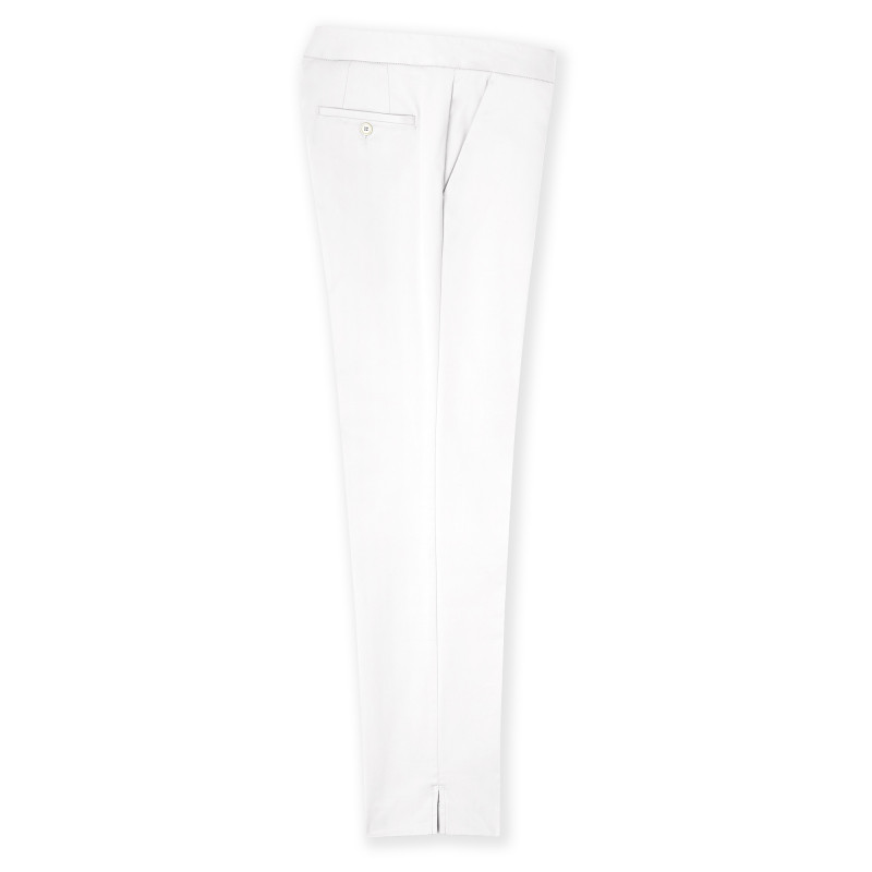 Pantalon cigarette en coton légèrement stretch 