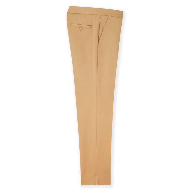 Pantalon cigarette en coton légèrement stretch 