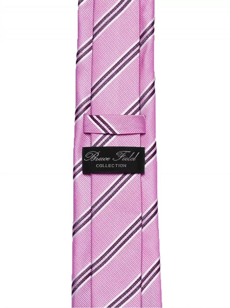 Cravate club en pure soie rayée