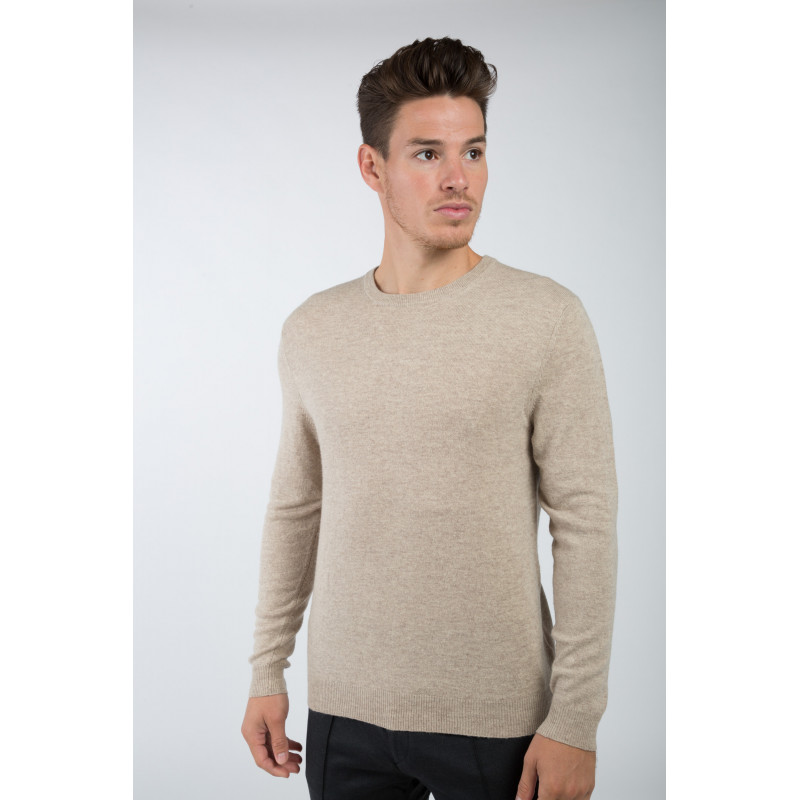 Mens sweater round neck 100% Merino Honeycomb
