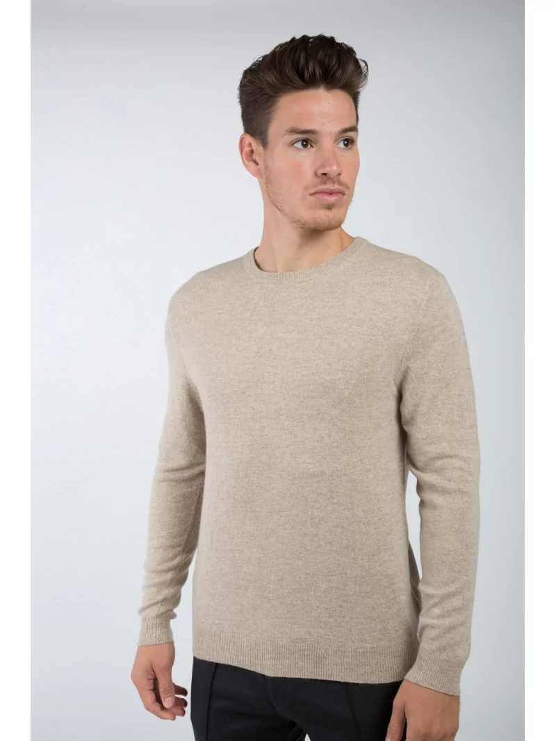 Pull laine cachemire col rond GG12