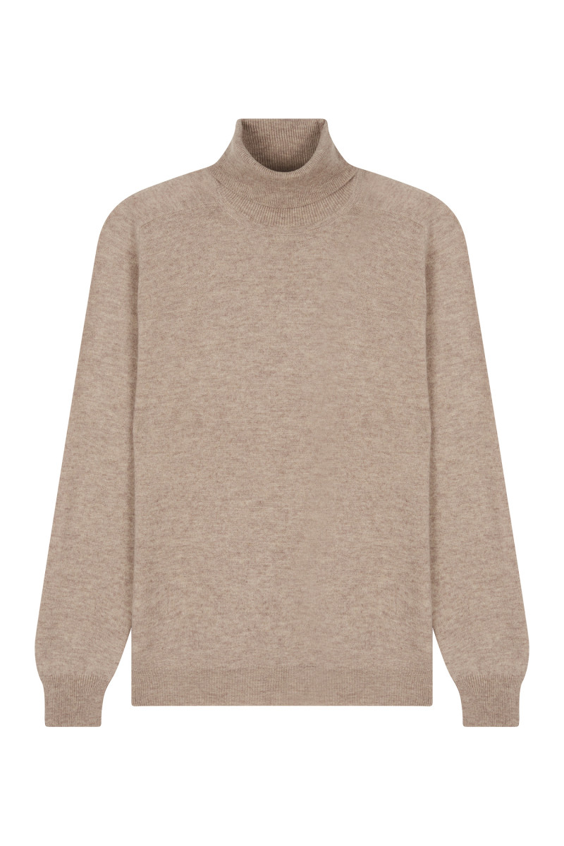 Pull laine cachemire col roulé GG12