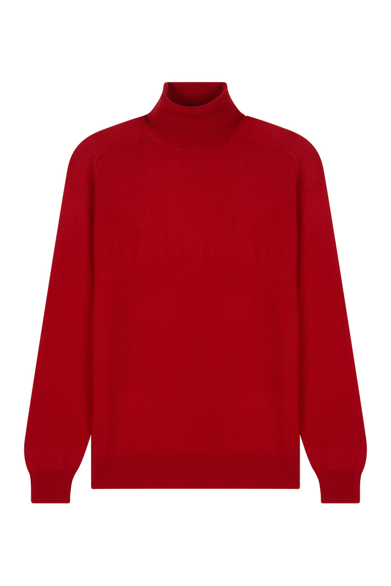 Pull laine cachemire col roulé GG12