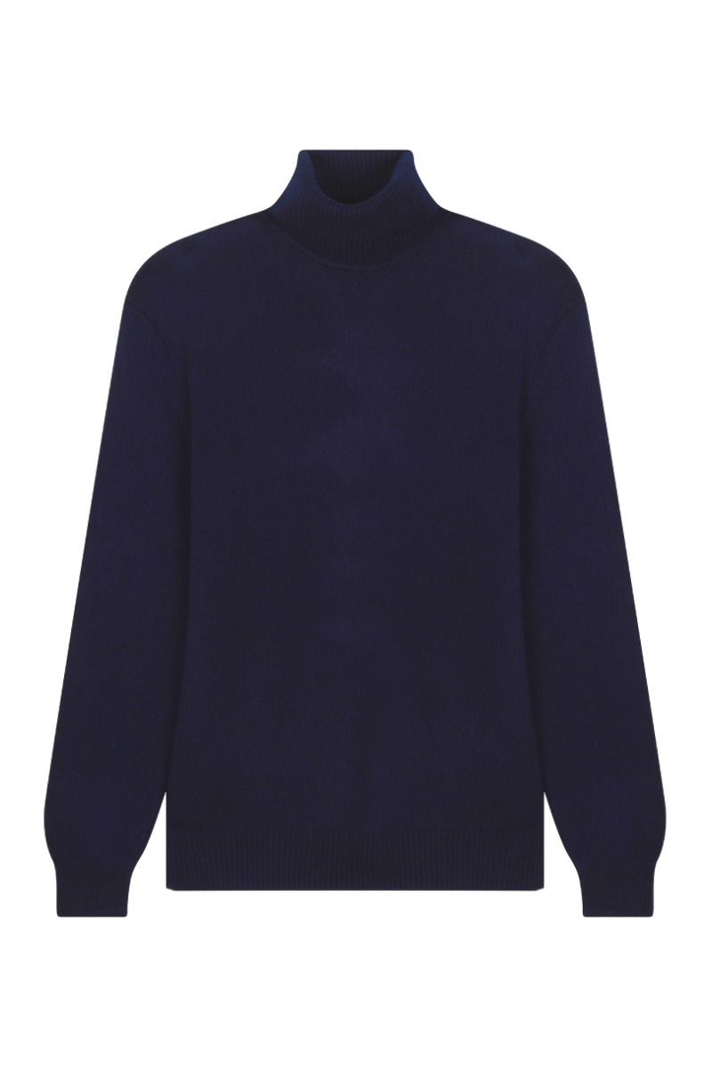 Pull Col Roule en laine et cachemire homme