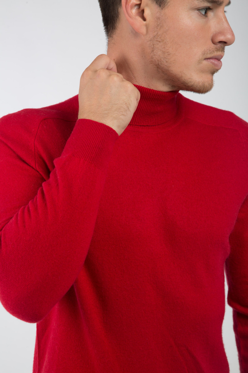 Pull laine cachemire col roulé GG12