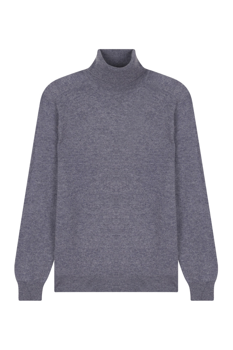 Pull laine cachemire col roulé GG12