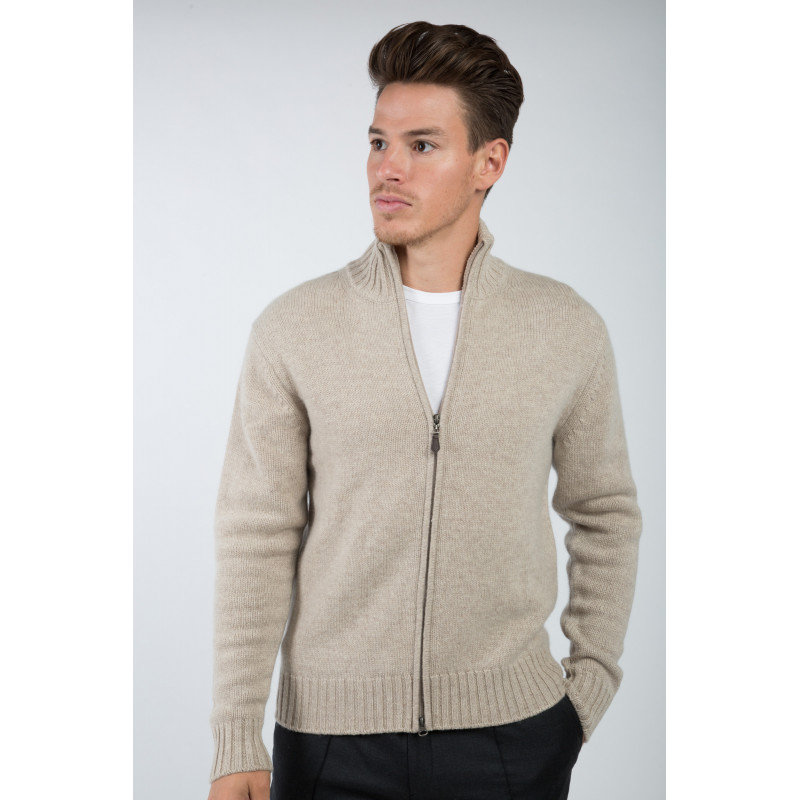 Gilet 100% cachemire zip GG3