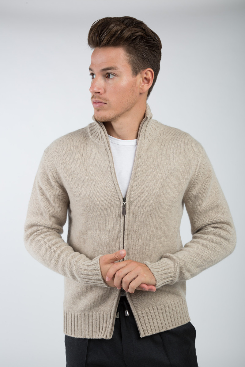 Gilet 100% cachemire zip GG3