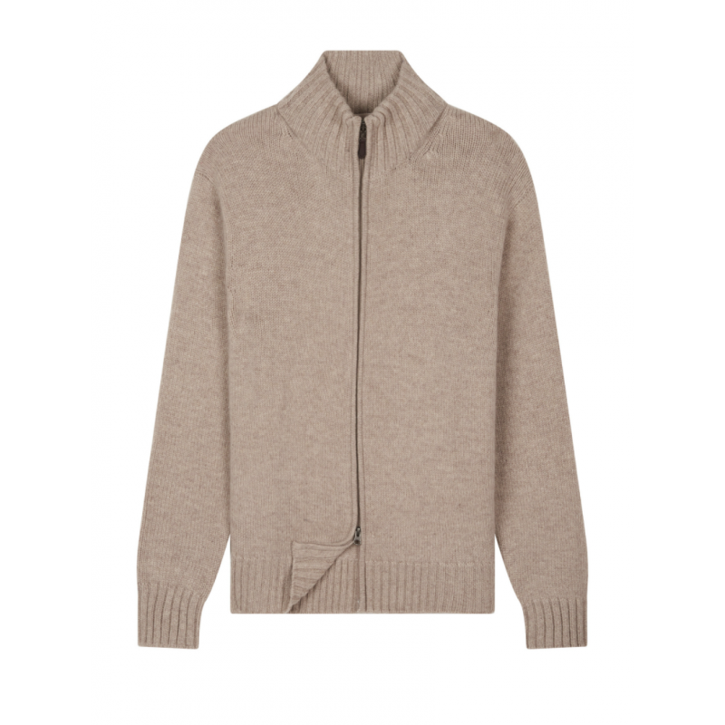 Gilet 100% cachemire zip GG3