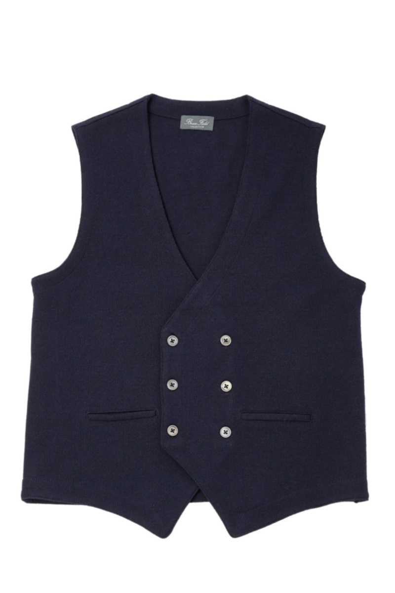 Gilet pure laine mérinos sans manches croisé