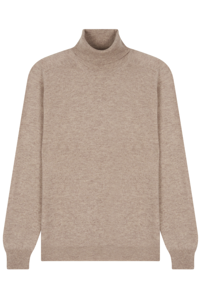 Pull laine cachemire col roulé GG12