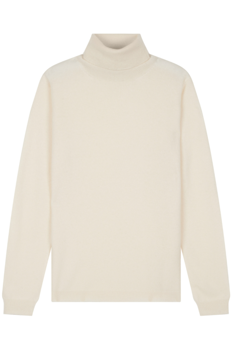 Pull laine cachemire col roulé GG12